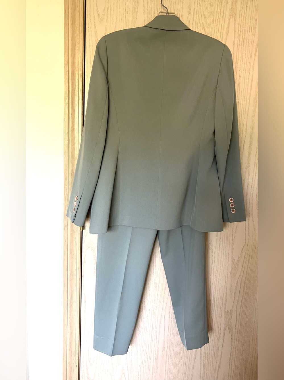 Kasper A.S. L. Petite Aquamarine Blue Pantsuit - Picture 2 of 16